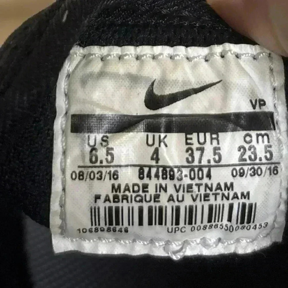 Nike Cortez Sneaker Shoe 2016 844893-004 Black US 6.5 EUR37.5 - Picture 2 of 7